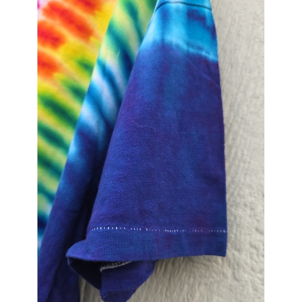 Vintage Hanes Beefy 90s Tie Dye Single Stitch Grail Rare Cotton Psychedelic Neon - Picture 5 of 5